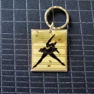 Vintage ballet dancer keychain